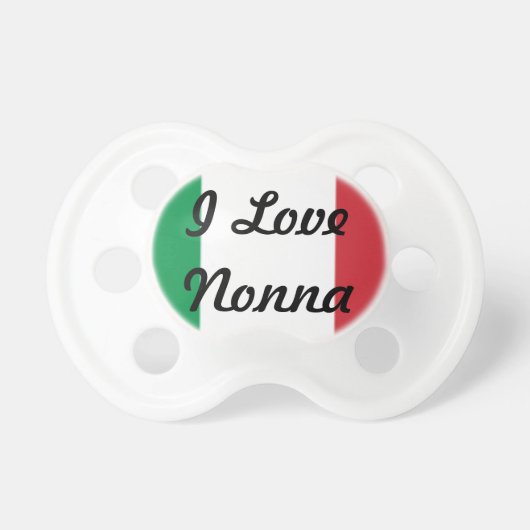 Italy flag with Italian Nonna Pacifier (Front)
