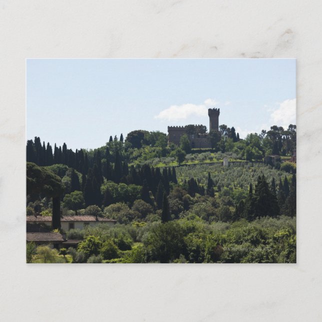 Italy, Florence, Castle on hilltop Postcard (Front)