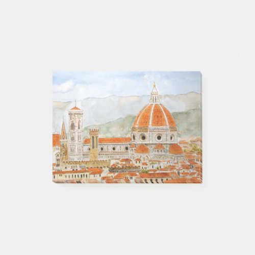 Italy Florence Cathedral Duomo watercolor painting Post_it Notes