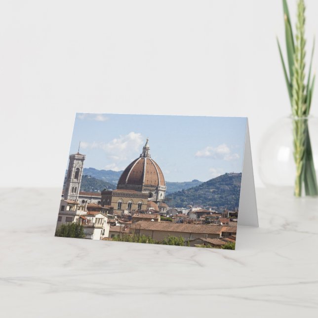Italy, Florence, Cityscape with Duomo Card (Front)