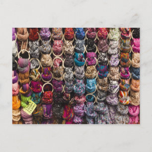 Italy, Florence, Colorful scarves outside shop Postcard