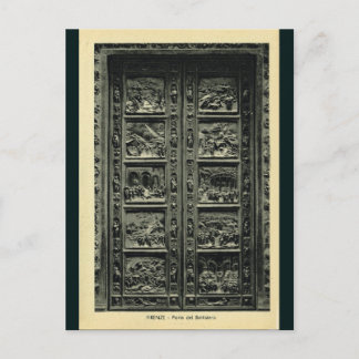 Italy, Florence, Firenze, 1908,, Bapistry doors Postcard