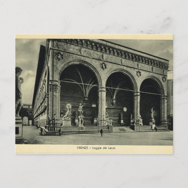 Italy, Florence, Firenze, 1908, Loggia dei Lanzi Postcard (Front)