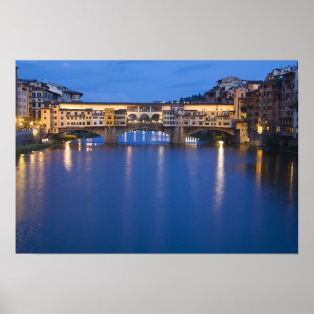 Italy, Florence, Night Reflections in the Poster (Front)