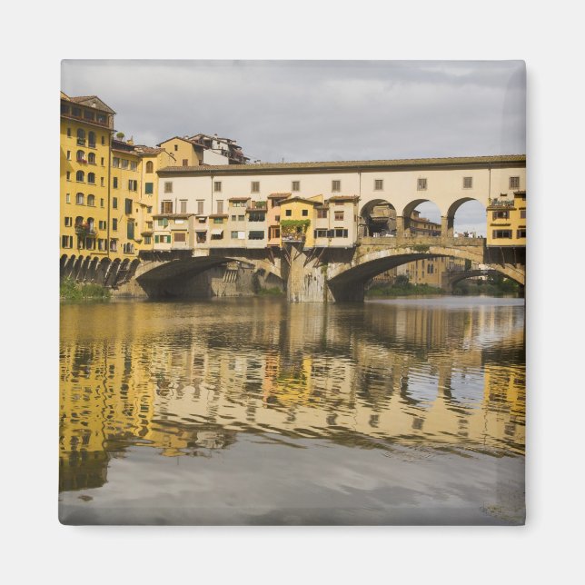 Italy, Florence, Reflections in the River Arno Magnet (Front)