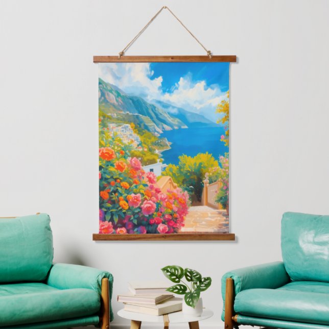 Italy Flowers Hanging Tapestry (Living Room)