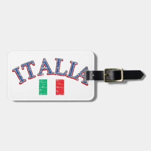Italy football design luggage tag