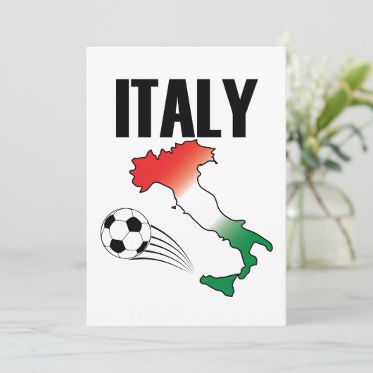 Italy Football Fan Map Boot Soccer Ball (Standing Front)
