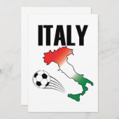 Italy Football Fan Map Boot Soccer Ball (Front/Back)