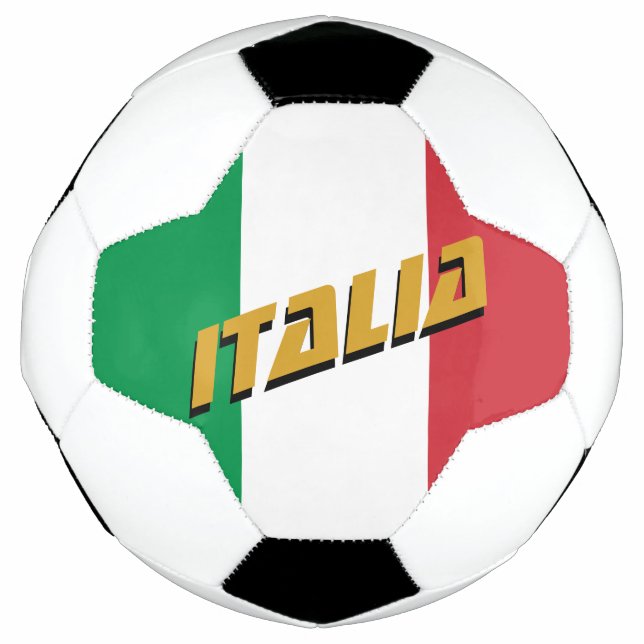 Italy football & Italian Flag / Sports Soccer Ball (Front)