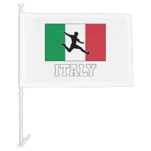 Italy Football Soccer National Team Car Flag
