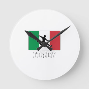 Italy Football Soccer National Team Round Clock