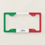 Italy frame, Italian Flag / sports fan License Plate Frame<br><div class="desc">Patriotic Italy License Plate / Car Plates featuring Italian Flag styling - love my country,  travel,  holiday,  country patriots / sports fans</div>