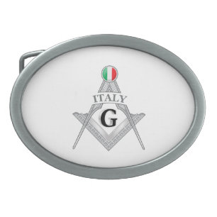 Italy freemasonry sign belt buckle