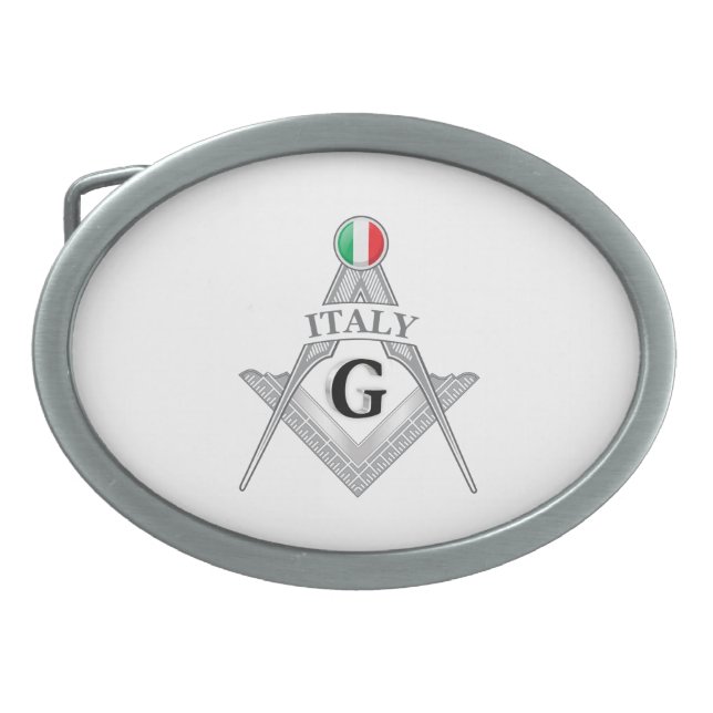 Italy freemasonry sign belt buckle (Front)