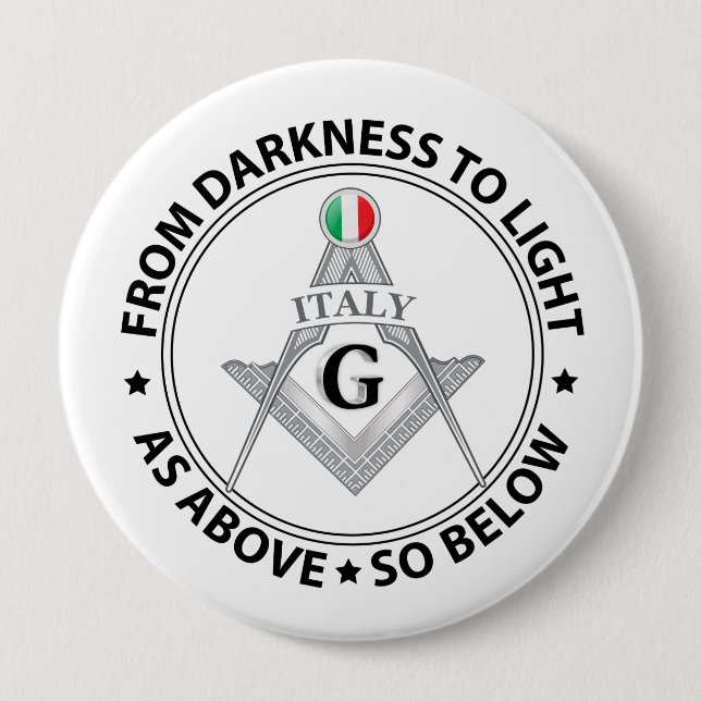 Italy freemasonry sign button (Front)