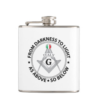 Italy freemasonry sign flask
