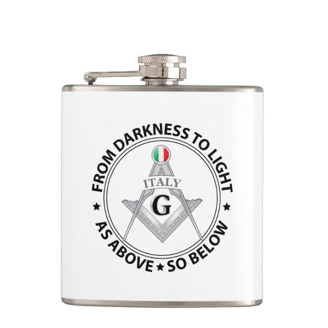 Italy freemasonry sign flask (Front)
