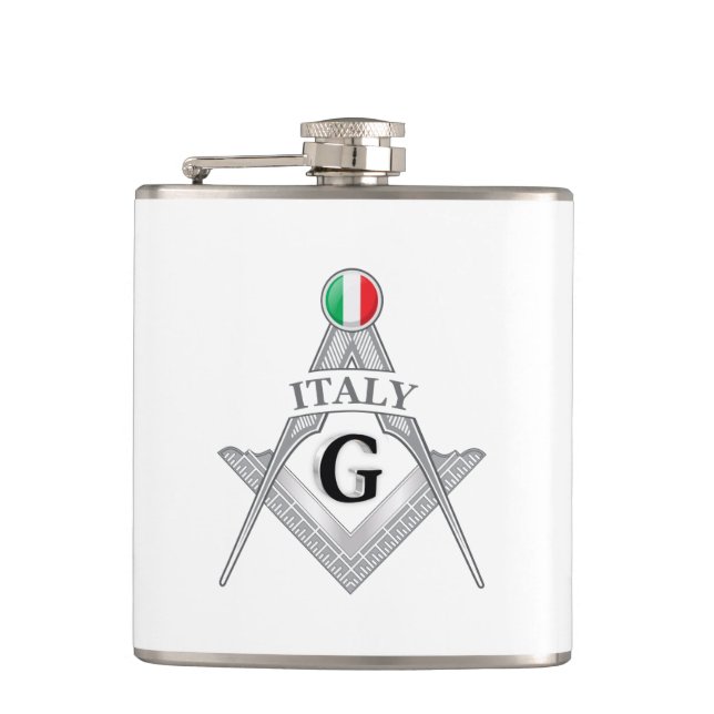 Italy freemasonry sign flask (Front)