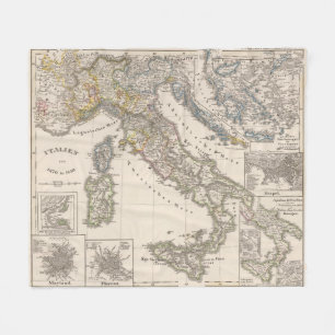 Italy from 1270 to 1450 fleece blanket