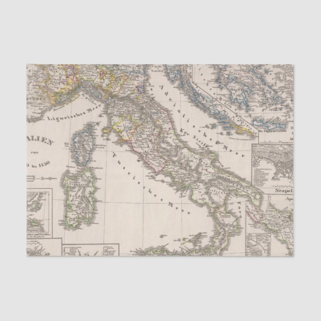 Italy from 1270 to 1450 tissue paper (Front)