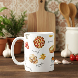 Italy Fun Food Chef Colorful Coffee Mug