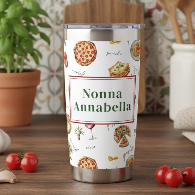 Italy Fun Food Chef Colorful Insulated Tumbler (Creator Uploaded)