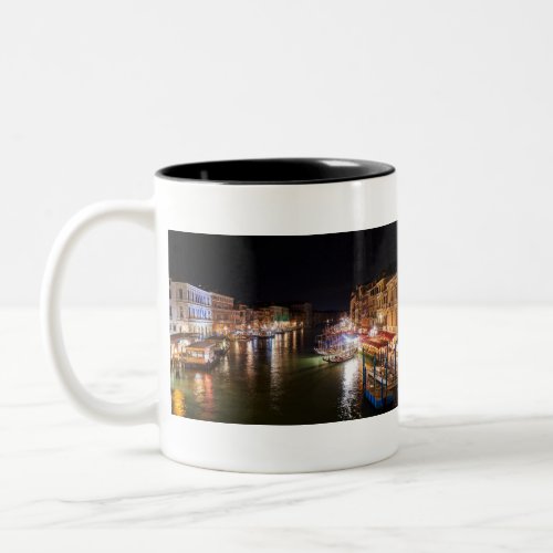 Italy _ Grand Canal Venice by Night Two_Tone Coffee Mug