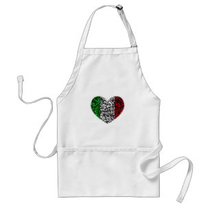 Italy Heart Adult Apron