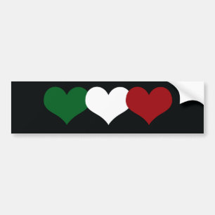 Italy Heart Bumper Sticker