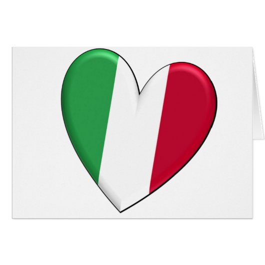 Italy Heart Flag Cards (Front Horizontal)