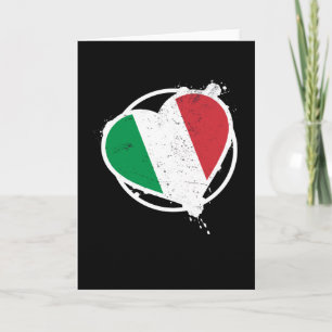 Italy Heart Italian Italia Card