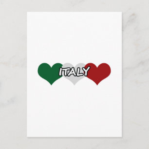 Italy Heart Postcard