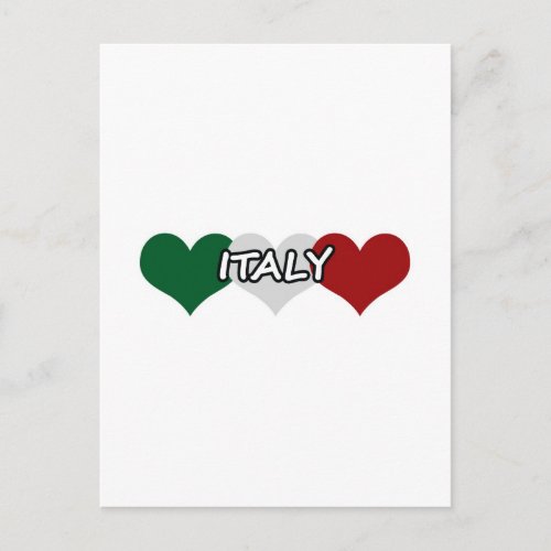 Italy Heart Postcard