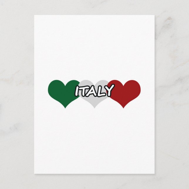 Italy Heart Postcard (Front)