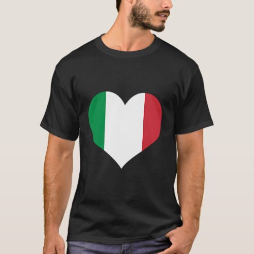 Italy Heart Pride Italian Flag T_Shirt