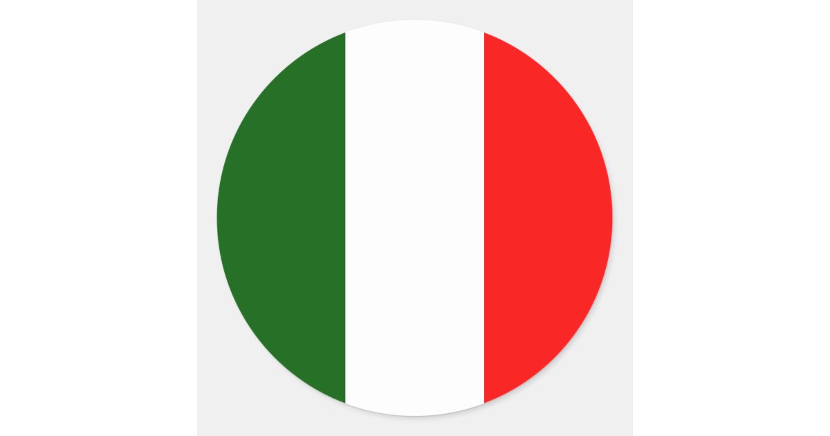 Italy High quality Flag Classic Round Sticker