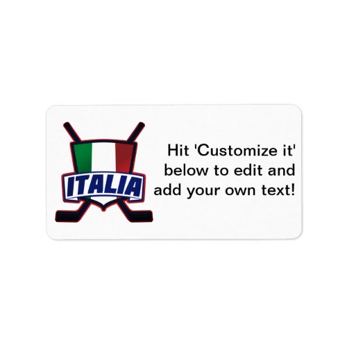 Italy Hockey su Ghiaccio Label