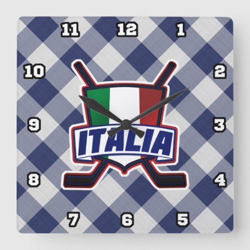 Italy Hockey su Ghiaccio Square Clock