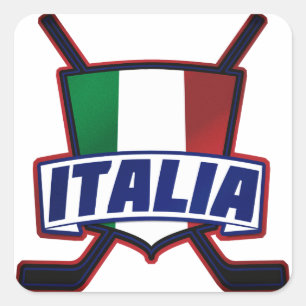 Italy Hockey su Ghiaccio Square Sticker