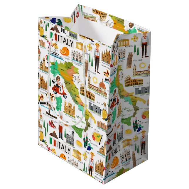  Italy Icons Design Gift Bag (Back Angled)