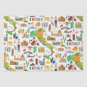  Italy Icons Design Tissue Paper