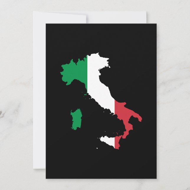 Italy in Flag Colors Invitation (Front)