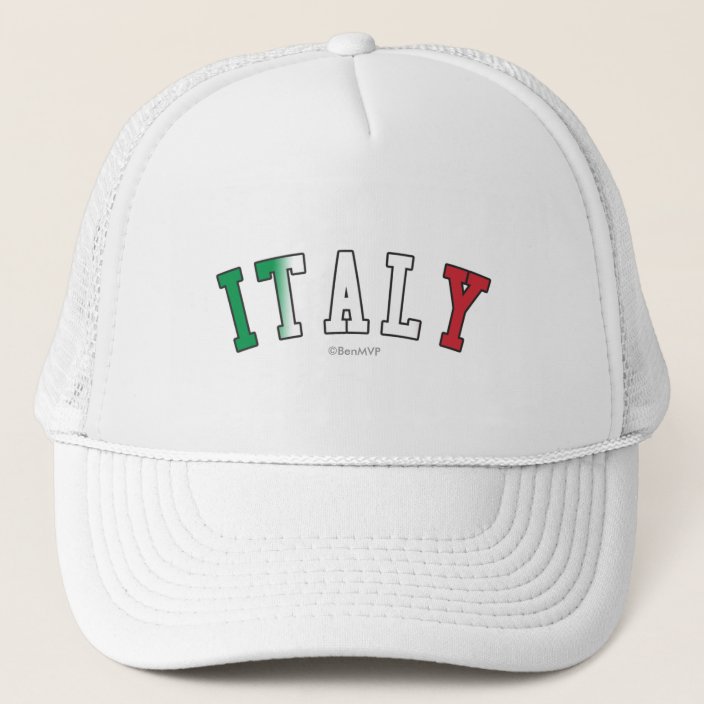Italy in National Flag Colors Hat