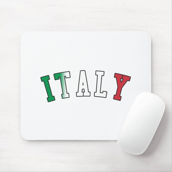 Italy in National Flag Colors Mousepad