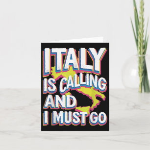 Italy Is Calling Travel Art Card