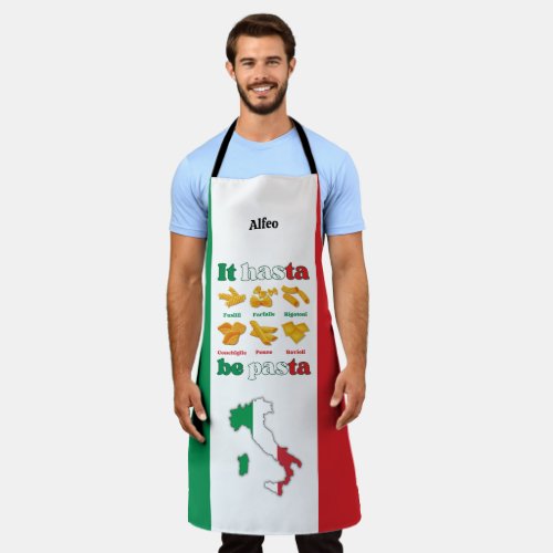 Italy IT HASTA BE PASTA Family Apron