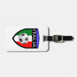 Italy / Italia Flag Patch - With Soccer Ball Luggage Tag at Zazzle