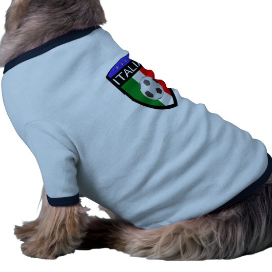 Italy / Italia Flag Patch - with soccer ball Tee (Side)