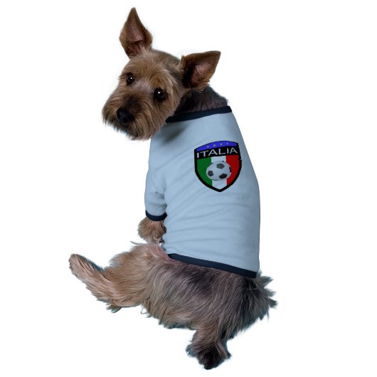 Italy / Italia Flag Patch - with soccer ball Tee (Back)